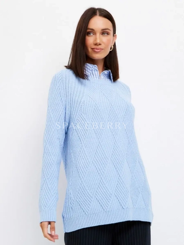 Женский вязаный свитер оверсайз, джемпер